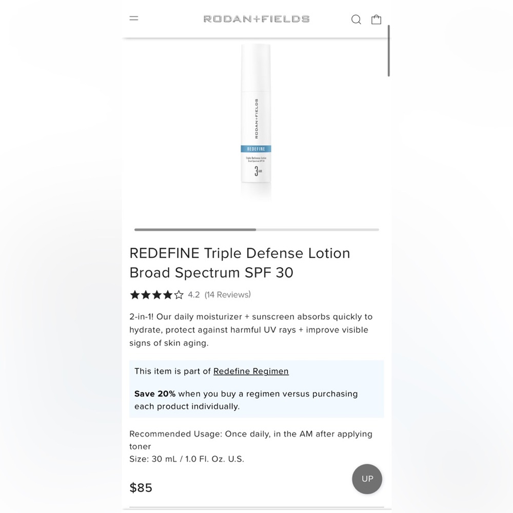 REDEFINE Triple Defense Lotion Broad Spectrum SPF 30